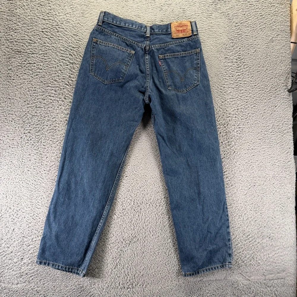 Vintage Levi's 550 Jeans Mens 34x30 Blue Cotton Denim Straight Relaxed Workwear